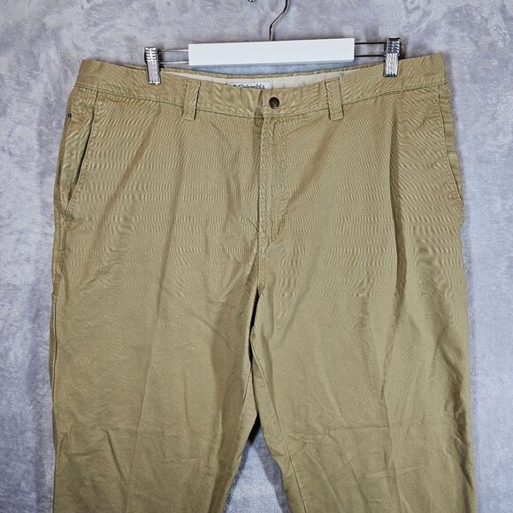 Columbia Kahki Pants Mens 42 Tan Cargo Zip pocket office casual casual outdoor g - Picture 4 of 13